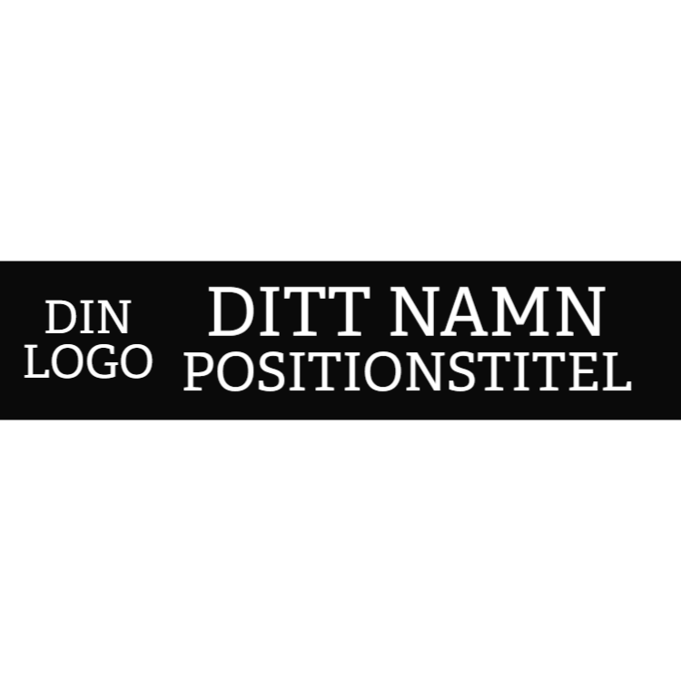 Anpassad svart namnplatta
