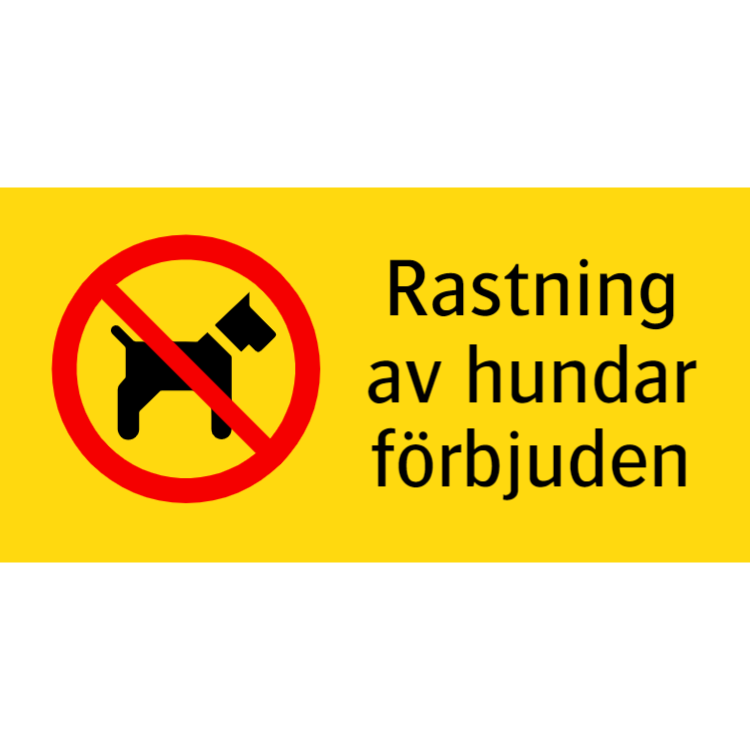 Rastning av hundar förbjuden