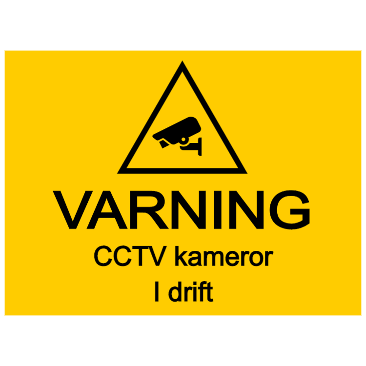 CCTV-skylt - CCTV-kameror i drift
