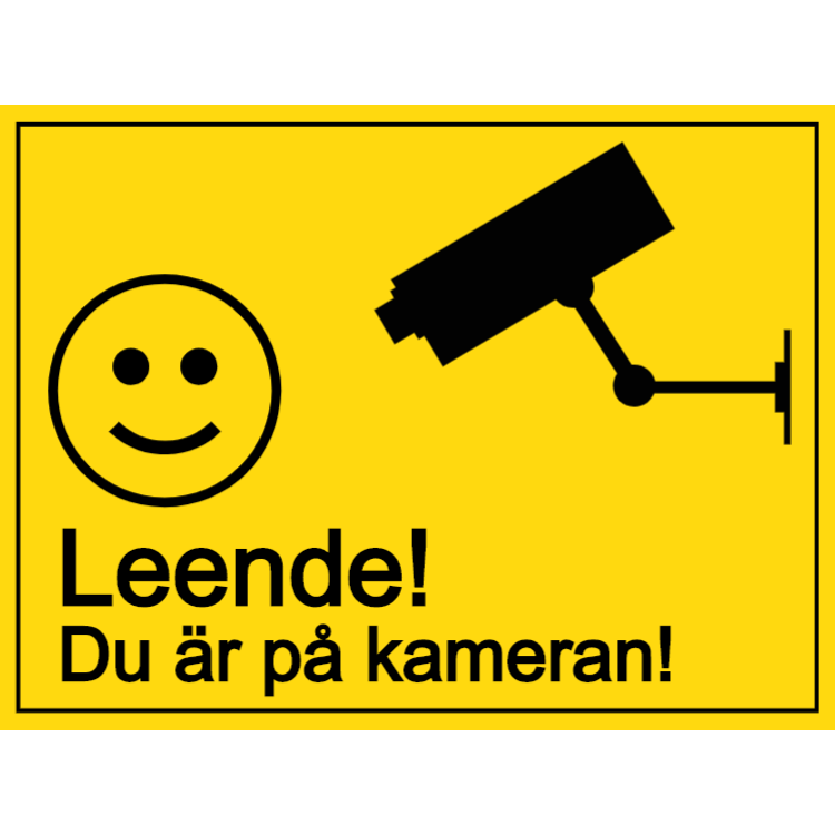 Leende - du är på kameraskylt