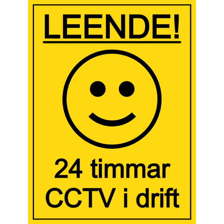 Leende - 24 timmar CCTV i driftstecken