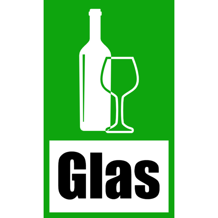 Grön klistermärke för glas