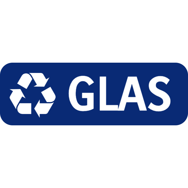 Mörkblå glas landskap klistermärke