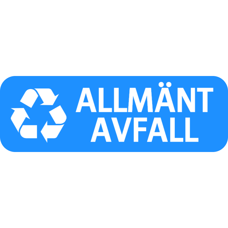 Ljusblå allmänt avfall landskap klistermärke