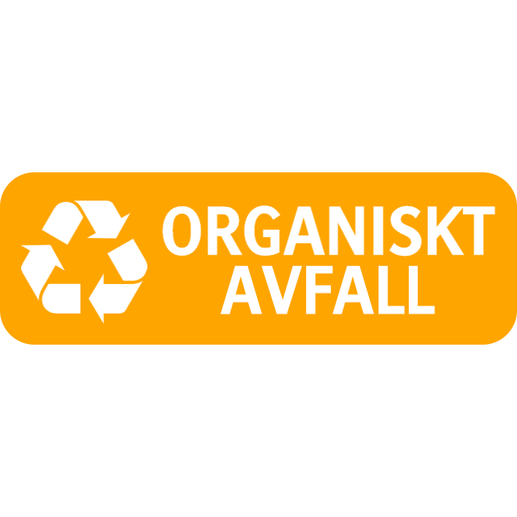 Orange organiskt avfall landskap klistermärke
