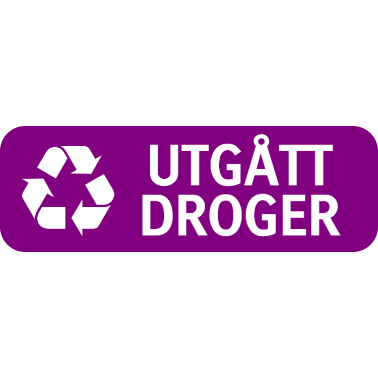 Violett utgått droger landskap klistermärke