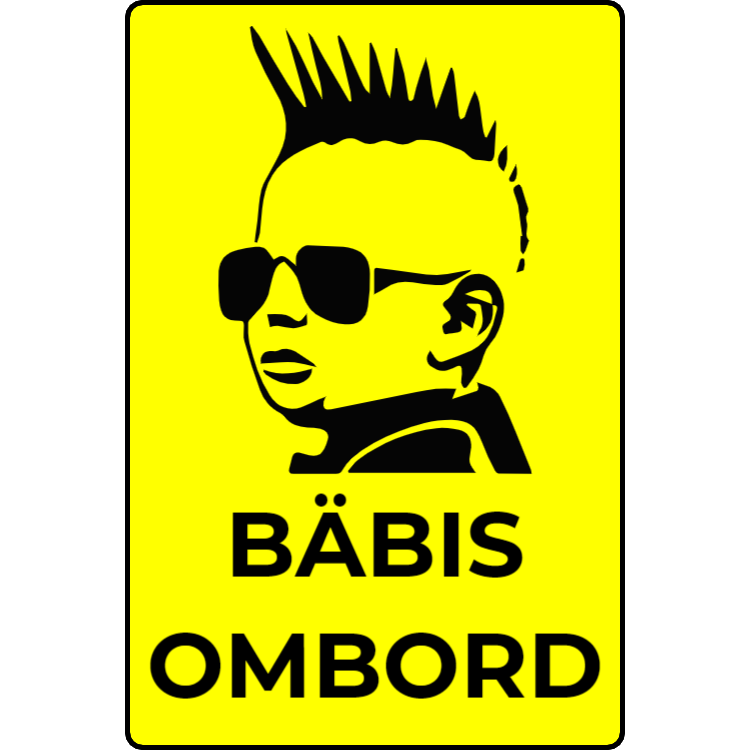Vagga bäbis ombord klistermärke
