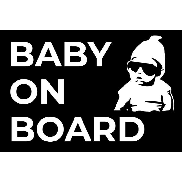 Cool baby on board klistermärke