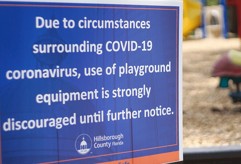 Coronaviruset (COVID-19) - Begränsning skyltar