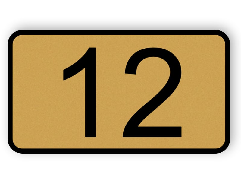 Dörrenummer plack - bronsfärgplast
