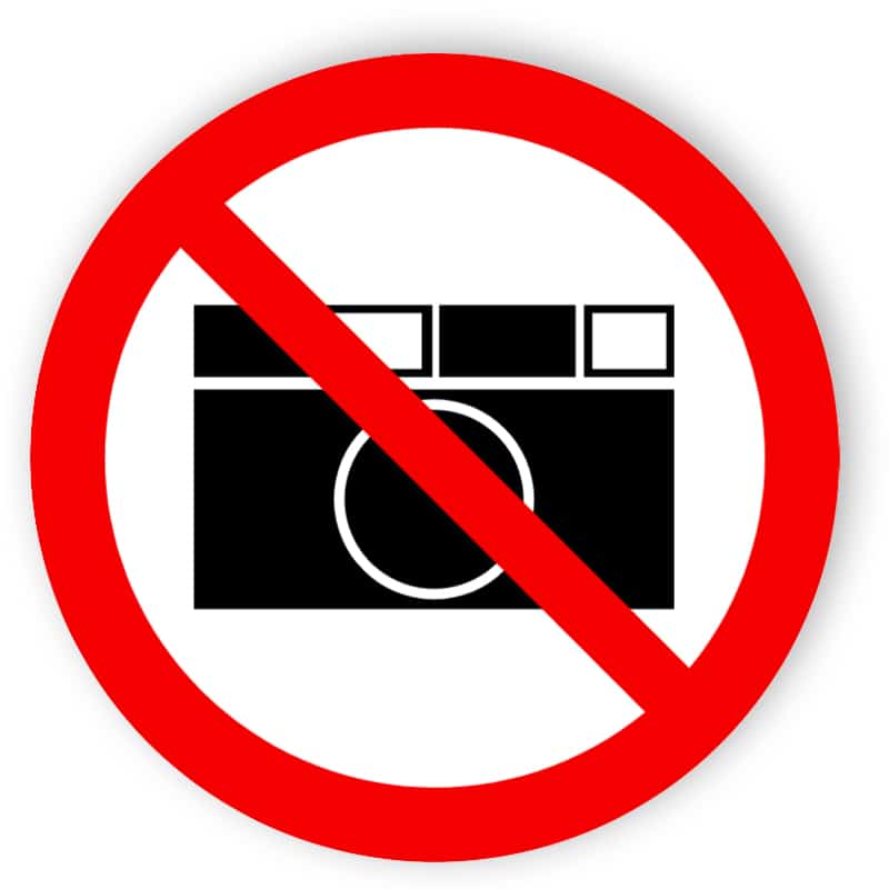 fotografering förbjuden