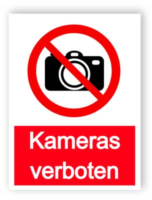 Kameror förbjudna tecken