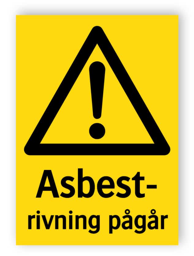 Asbestrivning pågår