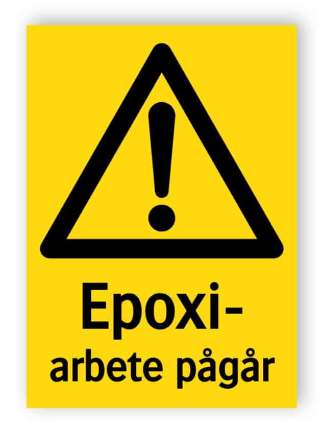 Epoxiarbete pågår