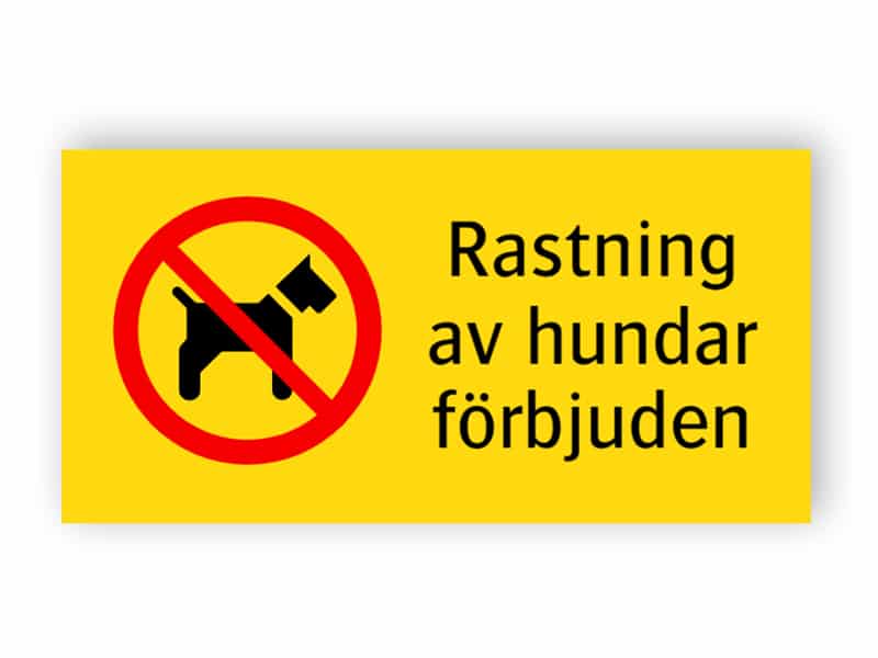 Rastning av hundar förbjuden