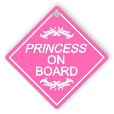Bilskylt - Princess on board