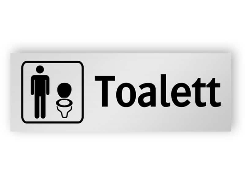 Toalett för män skylt