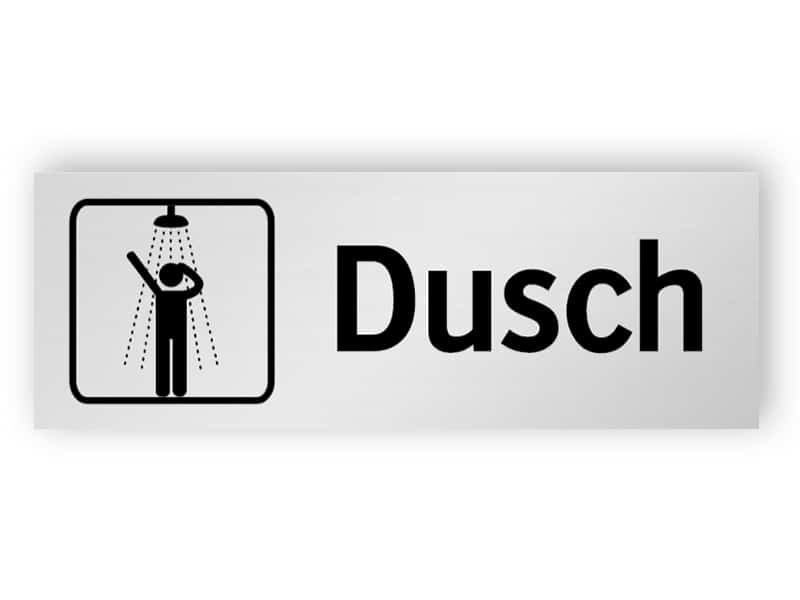 Dusch skylt