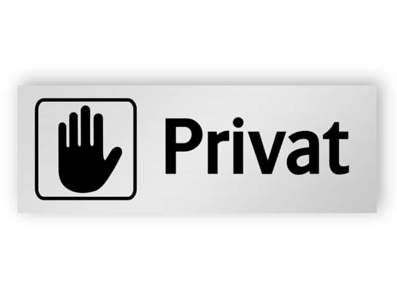 Privat skylt