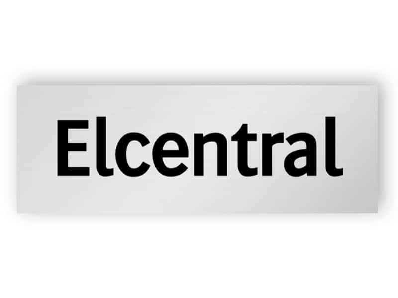 Elcentral skylt