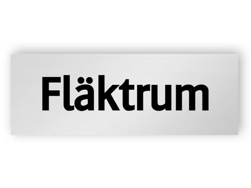 Fläktrum skylt