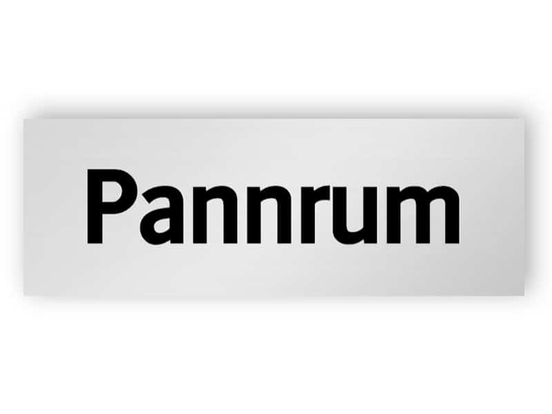 Pannrum skylt