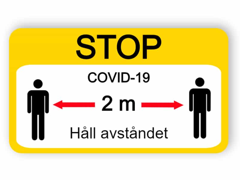 Håll avståndet - klistermärke