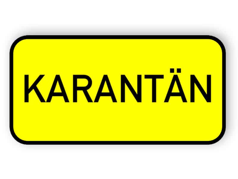 Karantän skylt
