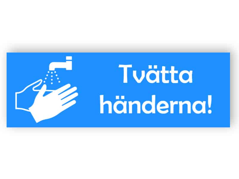 Tvätta händerna! - klistermärke