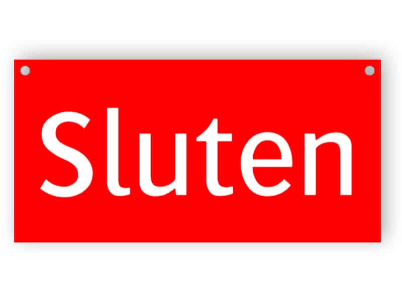 Sluten skylt