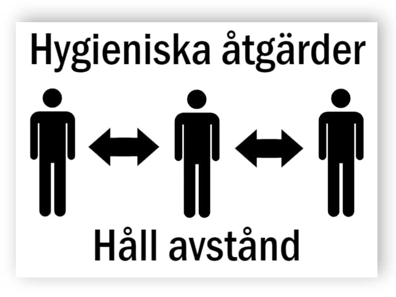 Hygieniska åtgärder - Håll avstånd