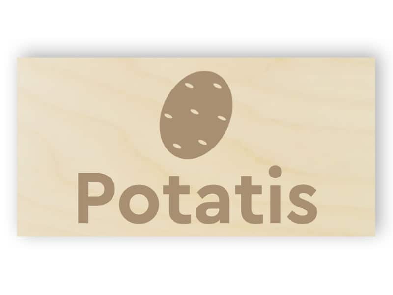 Potatis skylt