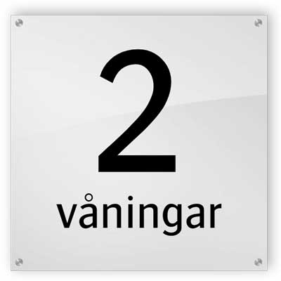 2 våningar - Akrylskyltar