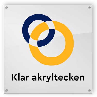 Anpassad akrylskylt - fyrkantig