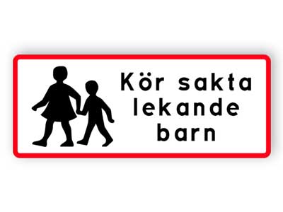 Kör sakta lekande barn 1