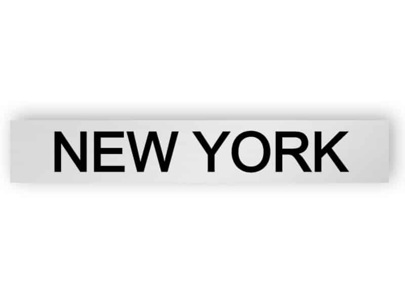 New York - silver tecken