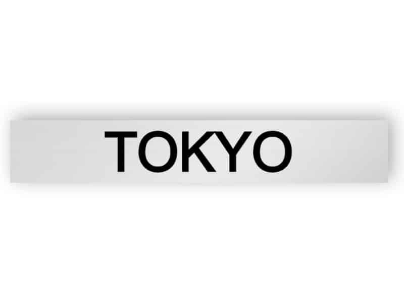 Tokyo - silver tecken