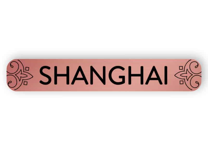 Shanghai - rose guld märke