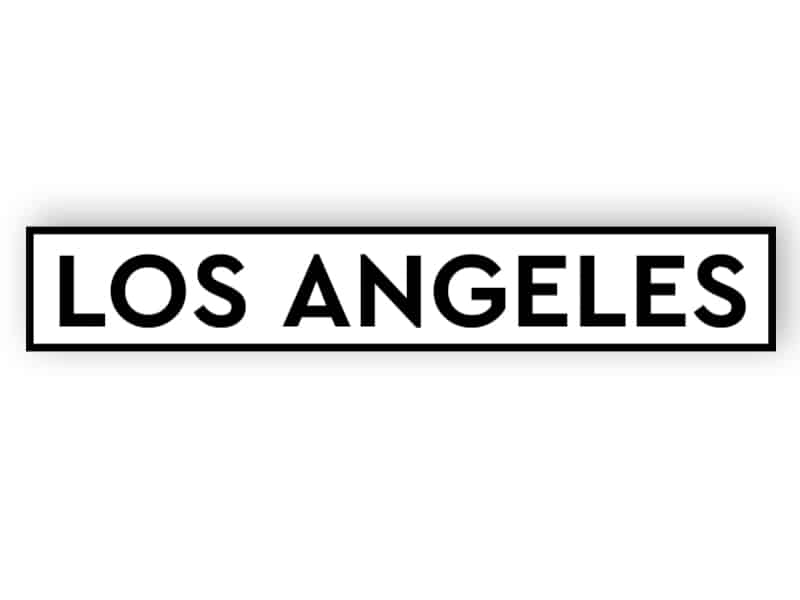 Los Angeles - vit skylt