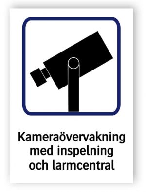 Kameraövervakning med inspelning och larmcentral