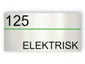 Anpassat dörrnummer och karriärtitel - Aluminium skylt