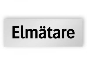 Elmätare skylt