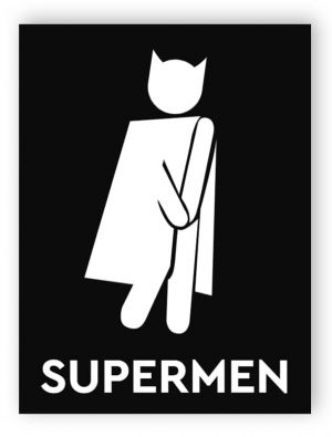Superman toalettskyltar