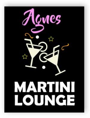 Martini lounge skylt