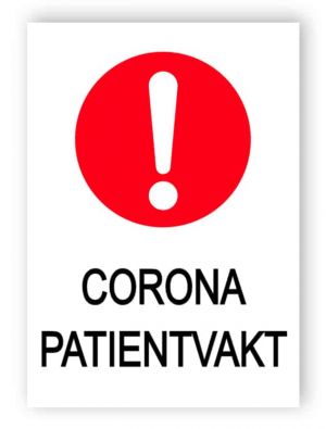 Corona patient vakt - klistermärke