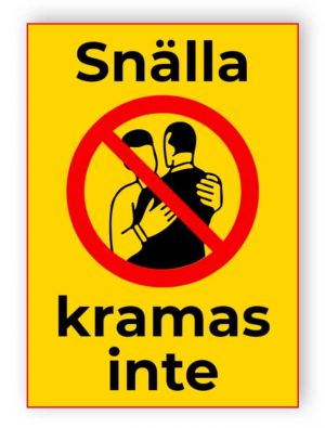 Snälla, kramas inte - klistermärke