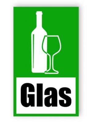 Grön klistermärke för glas