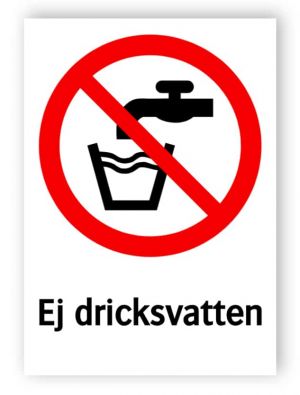 Ej dricksvatten