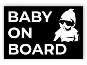 Cool baby on board klistermärke