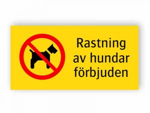 Rastning av hundar förbjuden